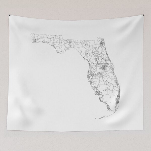 Item preview, Florida State Map, Art Print By LandSartprints designed and sold by LandSartprints.