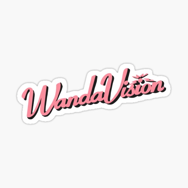 WandaVision Vintage Logo Design Pink Sticker