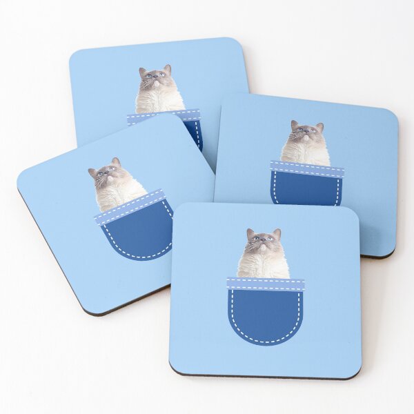 Item preview, Cat in Pocket (Ragdoll Cat) designed and sold by leBoosh-Designs.