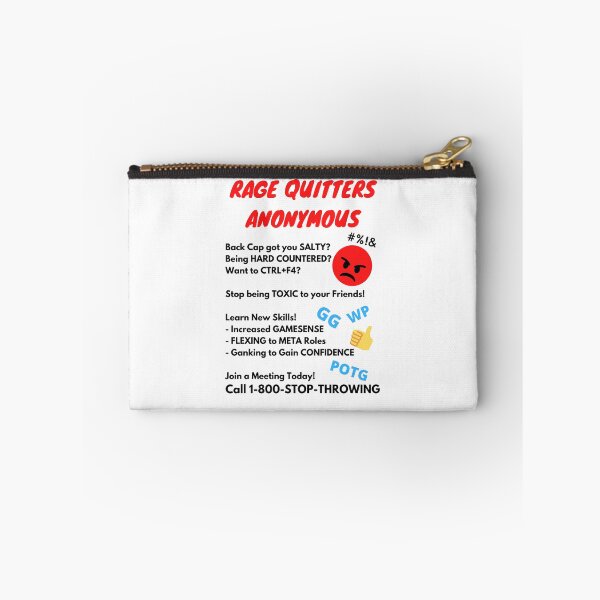 Item preview, Rage Quitters Anonymous Gamer Black Text designed and sold by JEL-Designs.