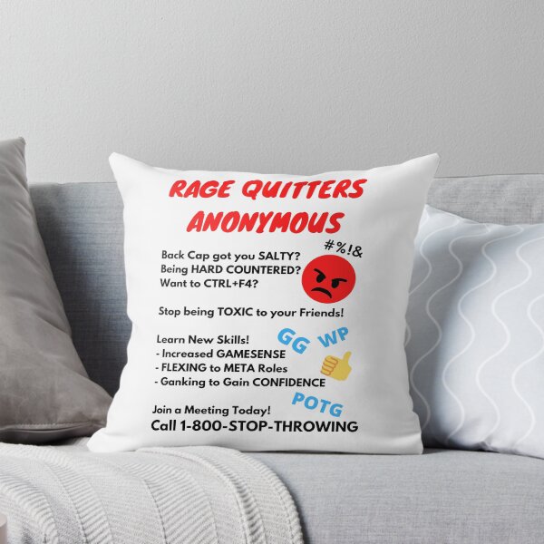Item preview, Rage Quitters Anonymous Gamer Black Text designed and sold by JEL-Designs.