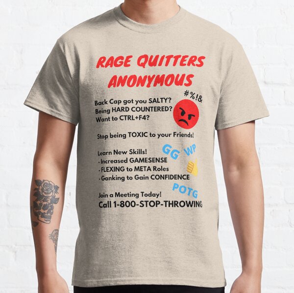 Rage Quit! - Cute Gamer T-Shirt by Obvian - The Shirt List