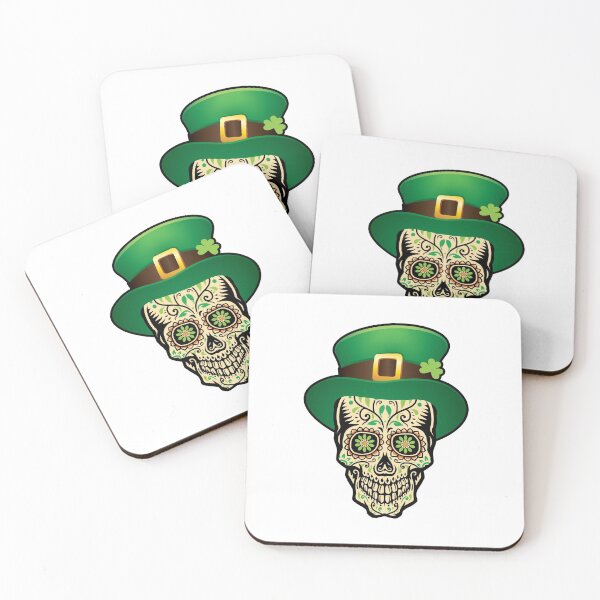 Item preview, Leprechaun Sugar Skull; St Patricks designed and sold by EstelleStar.