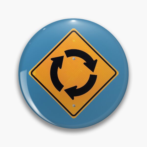 Item preview, Clockwise Roundabout street sign dark blue accessories and housewares designed and sold by SignsAreReal.