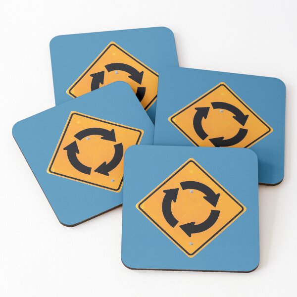 Item preview, Clockwise Roundabout street sign dark blue accessories and housewares designed and sold by SignsAreReal.