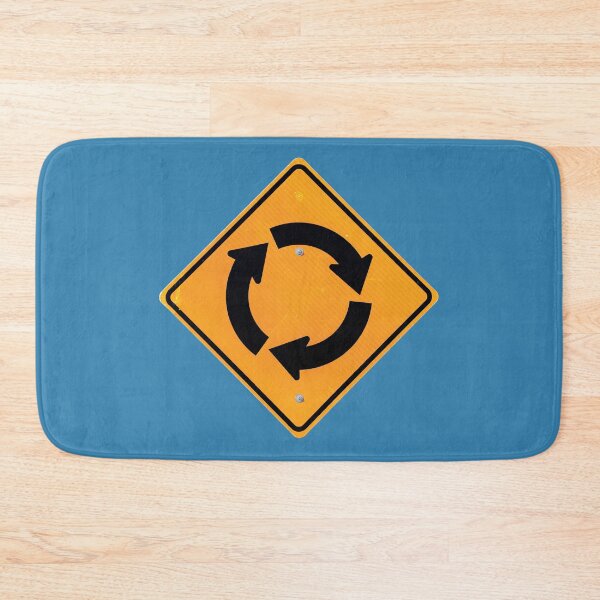 Item preview, Clockwise Roundabout street sign dark blue accessories and housewares designed and sold by SignsAreReal.
