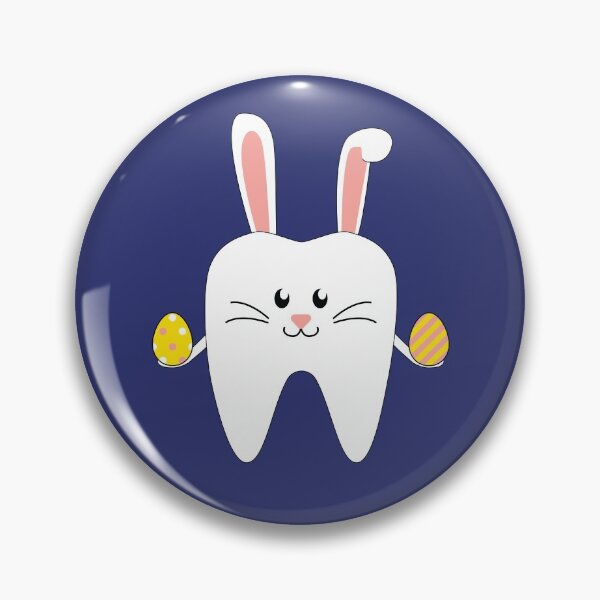 Item preview, Easter Bunny Tooth, Kawaii Style, with Easter Eggs designed and sold by EstelleStar.