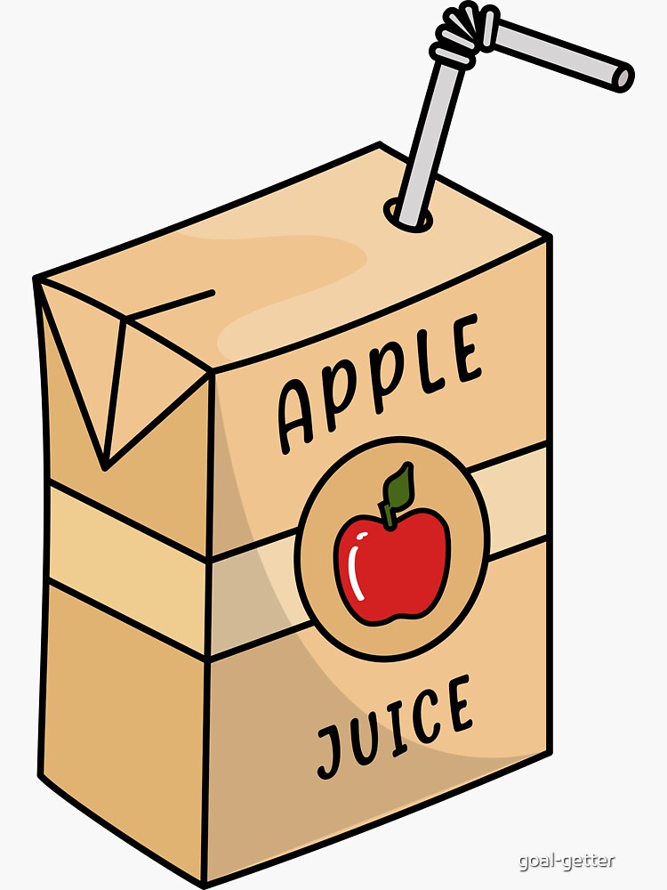 "APPLE Juice Box" Sticker for Sale by goalgetter Redbubble
