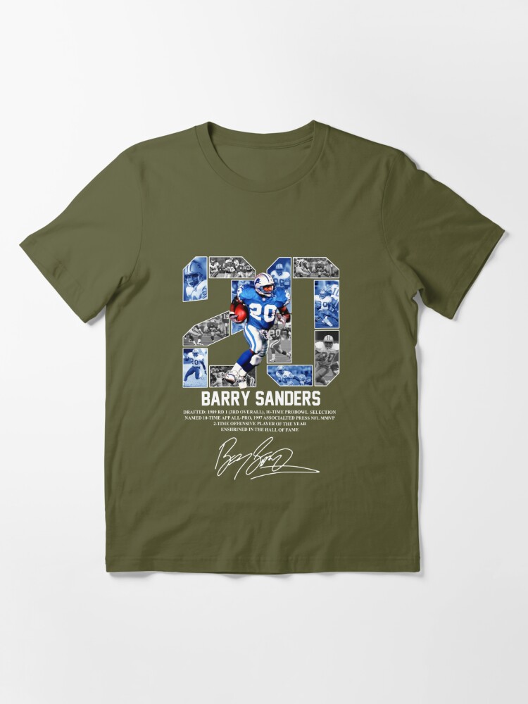 Muadatee Bárrý Sanders 20 Detroit Lions Signature Shirt Design Shirts Soft  Women Unique Tees Art Tee 80s Birthday Gift T Shirt Customize T-Shirt  Essential T-Shirt for Sale by NIUTRSAY