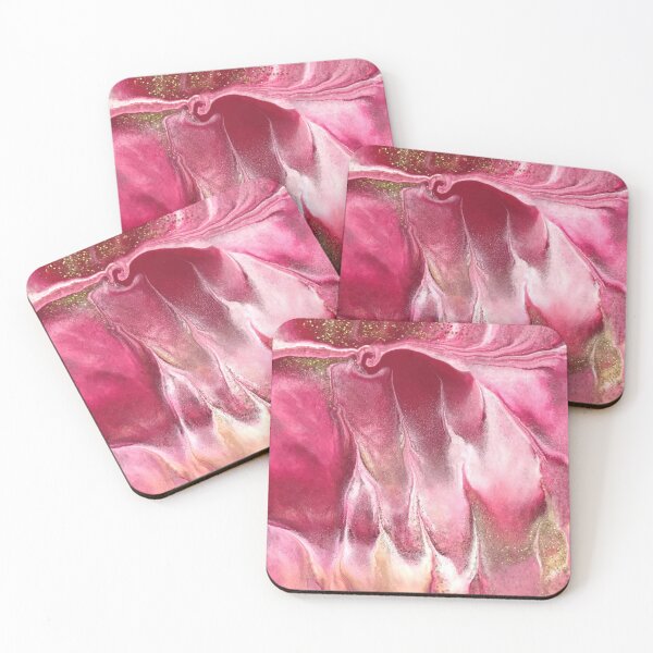 Item preview, Abstract Flamingo Wing in Hot Pinks and Gold  designed and sold by InalterataArt.
