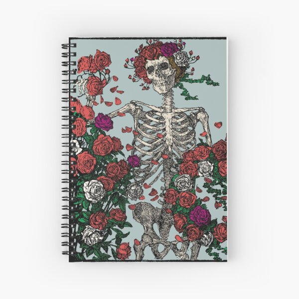 Skeleton & Roses Spiral Notebook