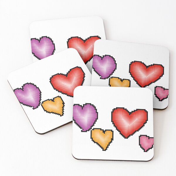 Item preview, Pixel hearts designed and sold by mankor.