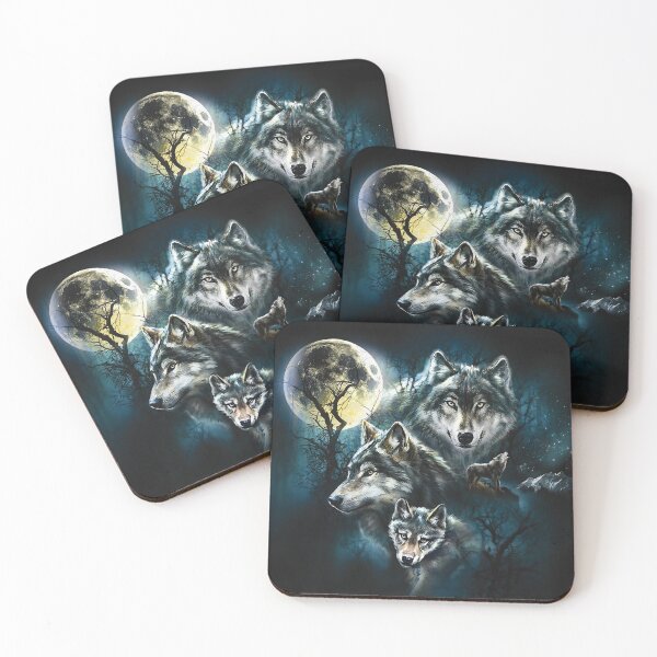Item preview, Four Wolves Howling And The Moon designed and sold by Christel-Nicol.