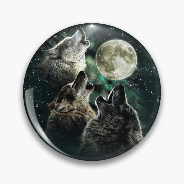 Item preview, The Howling Wolf at the Moon and Galaxy Stars designed and sold by Christel-Nicol.