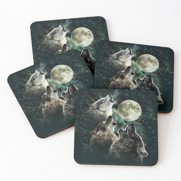 Item preview, The Howling Wolf at the Moon and Galaxy Stars designed and sold by Christel-Nicol.