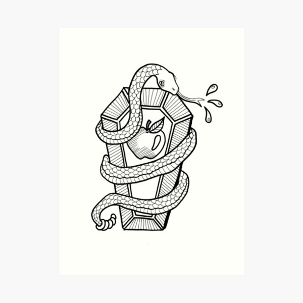 Coffin of Knowledge: Memento Mori Art Print