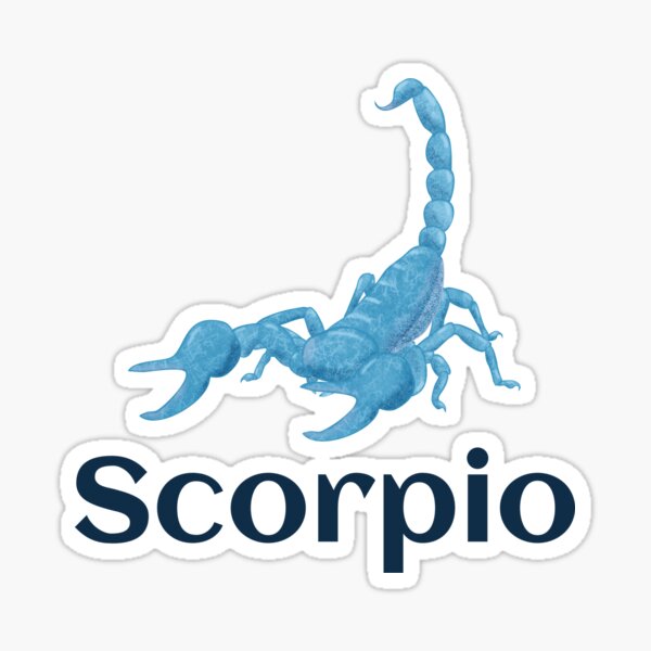 Blue Scorpio Zodiac Sign Sticker