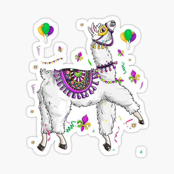 Mardi Gras Stickers Printable PNG – Pixel Llama