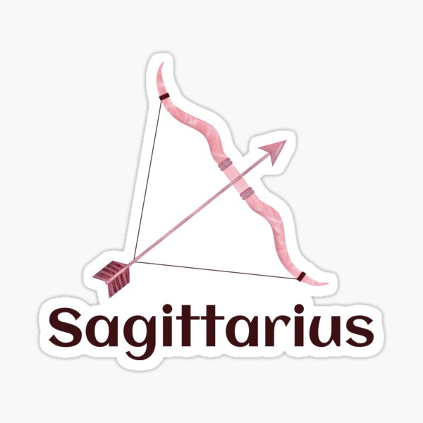 Red Sagittarius Zodiac Sign Sticker