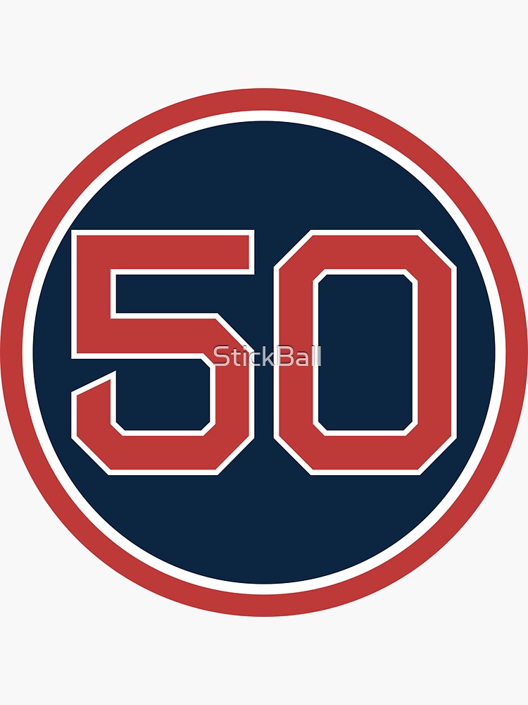 Mookie Betts #50 Jersey Number Sticker for Sale by StickBall
