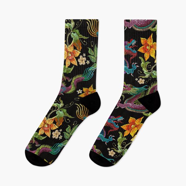 Item preview, Dragons and beautiful flowers  designed and sold by matrioshka.