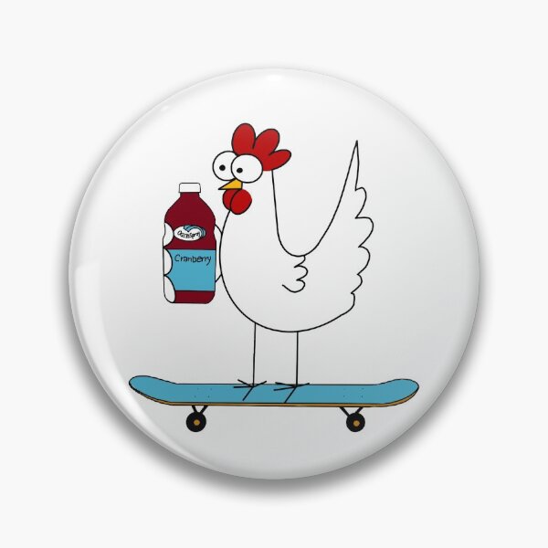 Item preview, Chicken on a skateboard  designed and sold by RefractionArt.