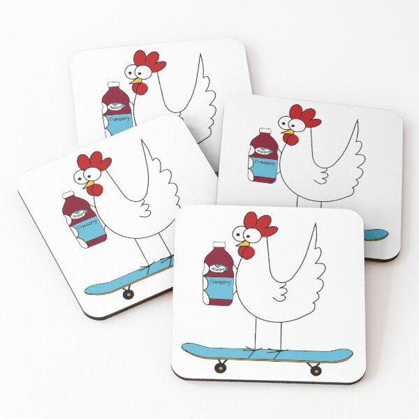 Item preview, Chicken on a skateboard  designed and sold by RefractionArt.