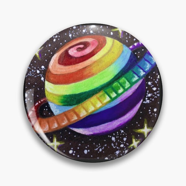 Item preview, Rainbow Pride Flag Themed Planet  designed and sold by fu3ledbyart.