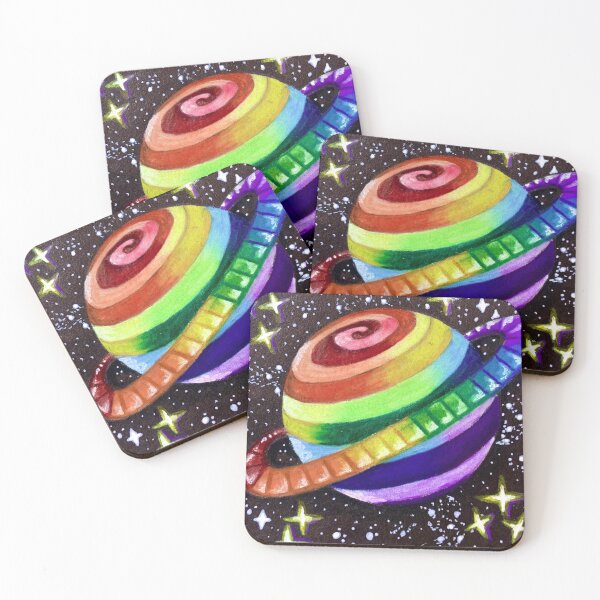 Item preview, Rainbow Pride Flag Themed Planet  designed and sold by fu3ledbyart.