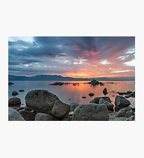 Dusk at Zephyr Cove Photographic Print