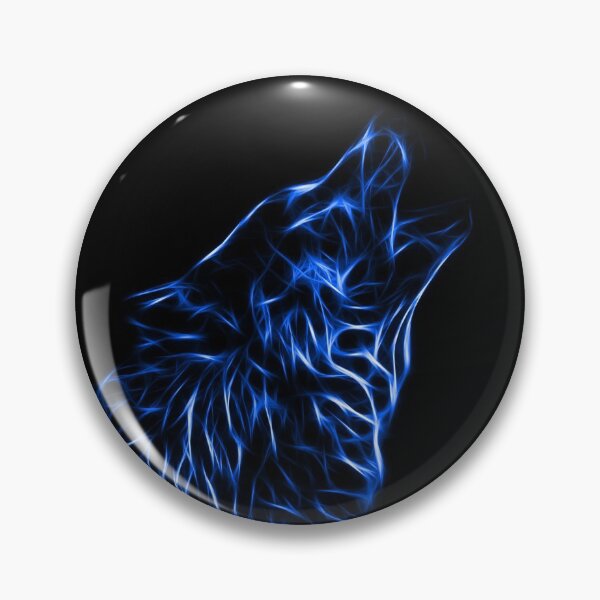 Item preview, Blue Howling Wolf Fractal Art designed and sold by Estetis.