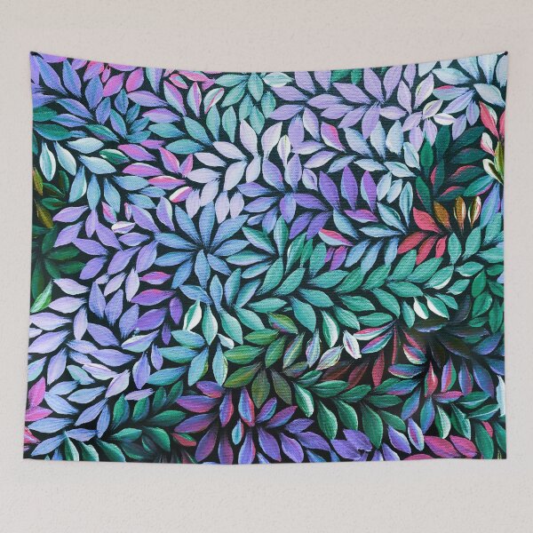 Item preview, Australian Aboriginal Art Pink and Turquoise  designed and sold by GhostGumDesigns.