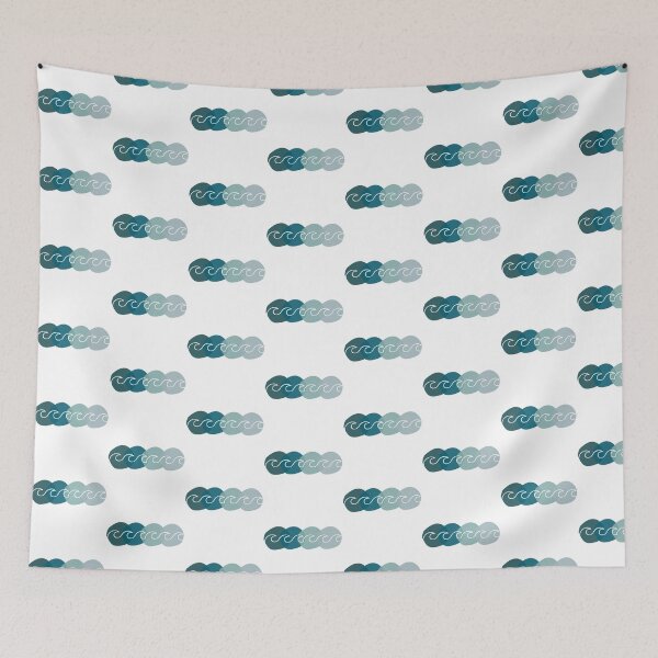 Item preview, Olas del océano de tonos azules designed and sold by vicnat.