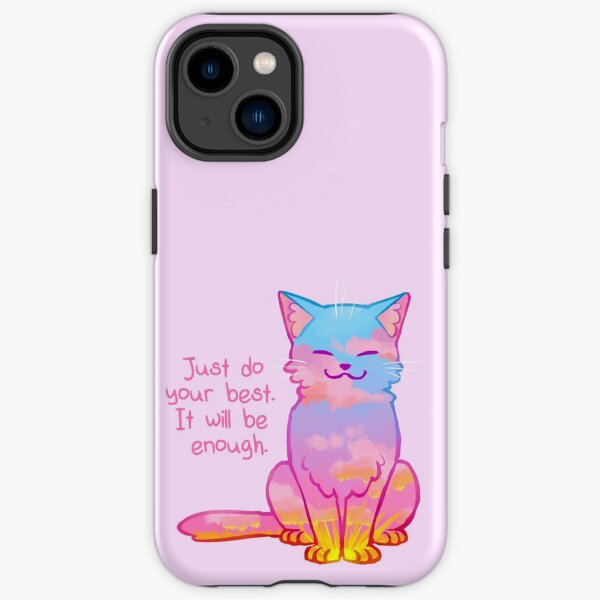 "Your Best Is Enough" Sunset Cat iPhone Tough Case