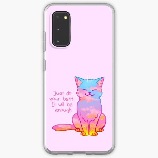 "Your Best Is Enough" Sunset Cat Samsung Galaxy Soft Case