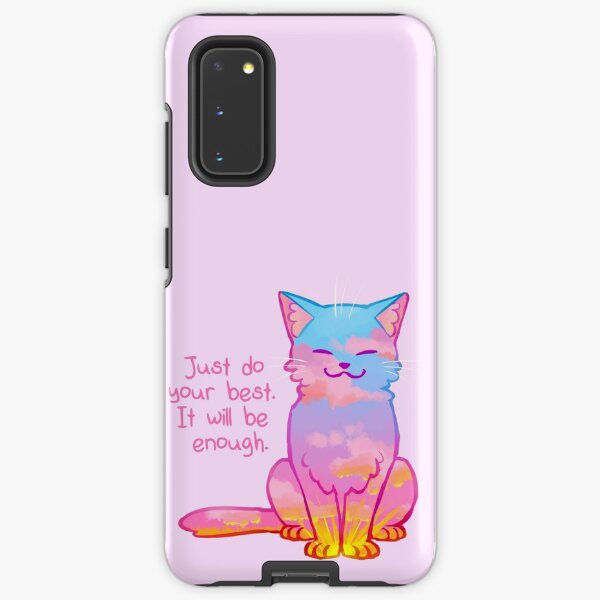 "Your Best Is Enough" Sunset Cat Samsung Galaxy Tough Case