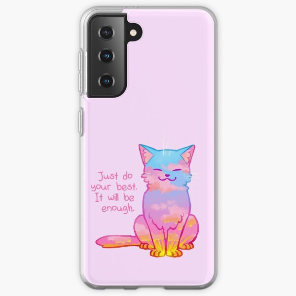 "Your Best Is Enough" Sunset Cat Samsung Galaxy Soft Case