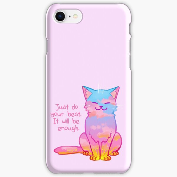 "Your Best Is Enough" Sunset Cat iPhone Snap Case