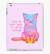 Vinilo o funda para iPad El gato del atardecer "Your Best Is Enough"