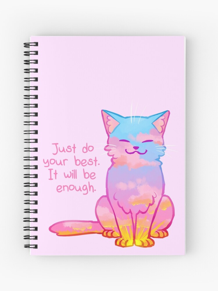 Your Best Is Enough Sunset Cat | Spiral Notebook