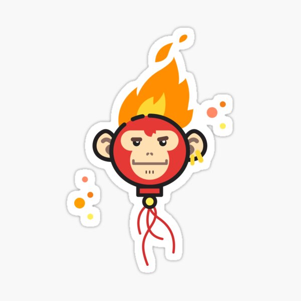 Fire Monkey Sticker