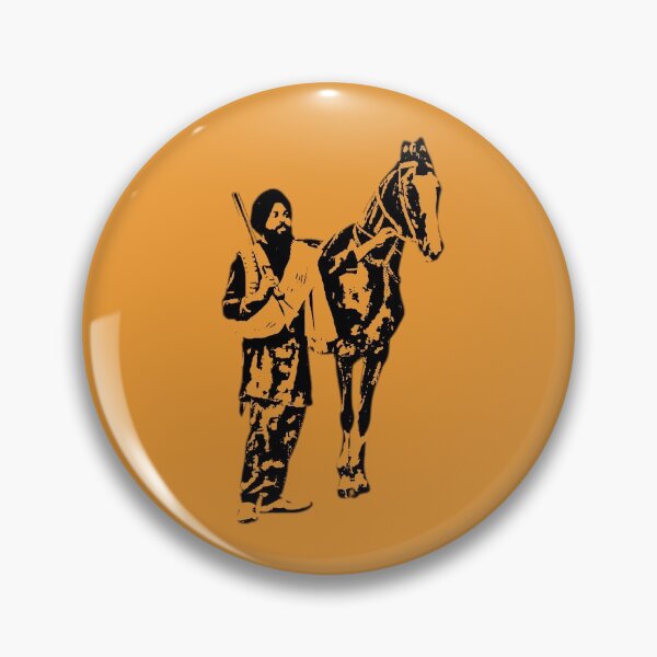 Item preview, Punjabi Man with gun and Horse - Orange  designed and sold by Desi  Merch.