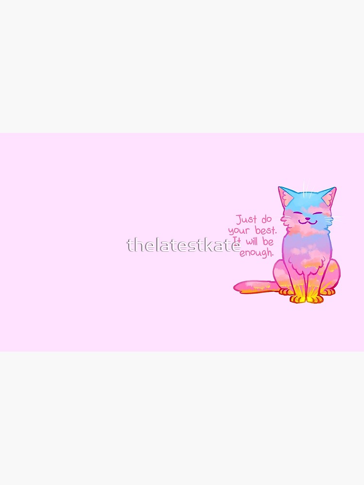 "Your Best Is Enough" Sunset Cat by thelatestkate