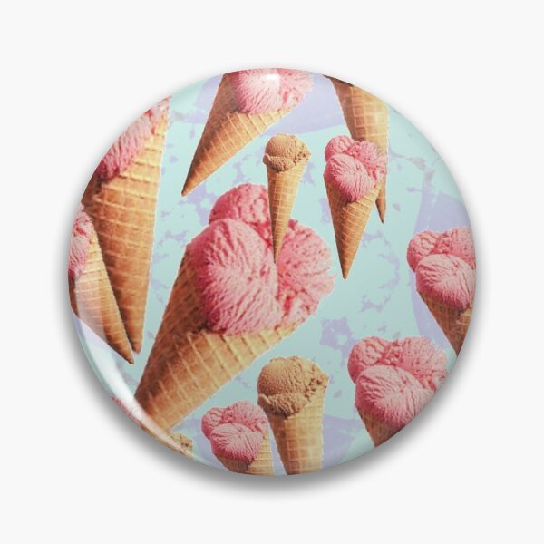 Item preview,  Ice Cream art print, wallpaper pink, kids wall art, cones. designed and sold by ZenArt-Fern.