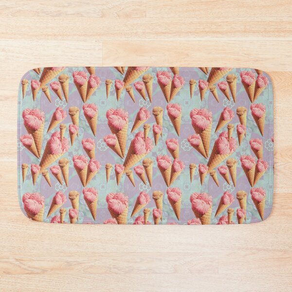 Item preview,  Ice Cream art print, wallpaper pink, kids wall art, cones. designed and sold by ZenArt-Fern.