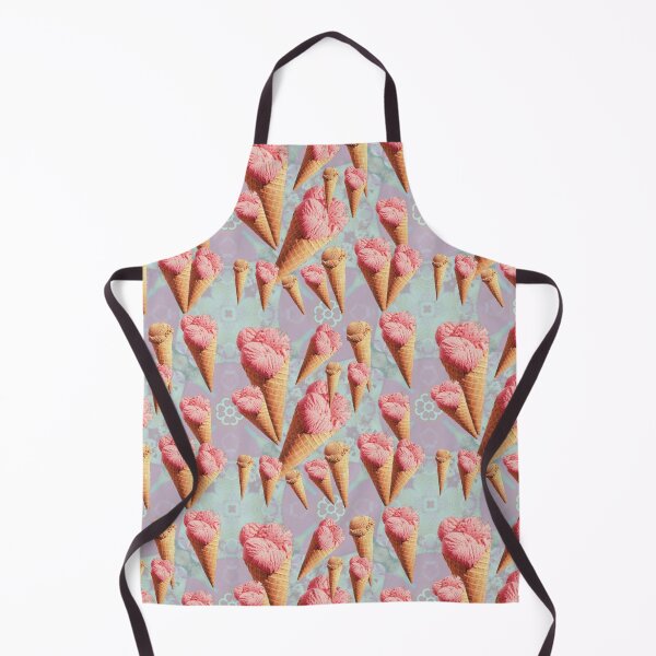 Item preview,  Ice Cream art print, wallpaper pink, kids wall art, cones. designed and sold by ZenArt-Fern.