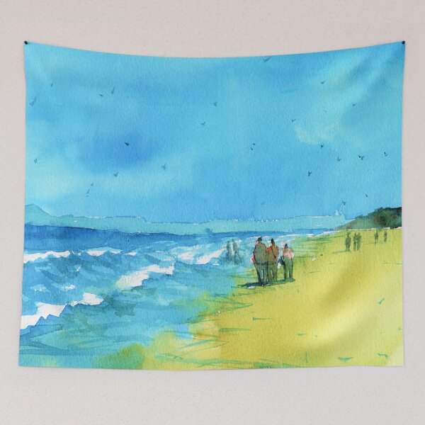 Item preview, Beach Landscape in Watercolor designed and sold by darrenyeoart.