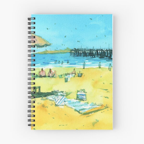 Item preview, Beach Landscape in Watercolor - Jetty/Pier Scene designed and sold by darrenyeoart.