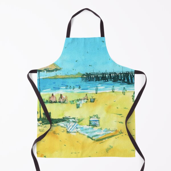 Item preview, Beach Landscape in Watercolor - Jetty/Pier Scene designed and sold by darrenyeoart.
