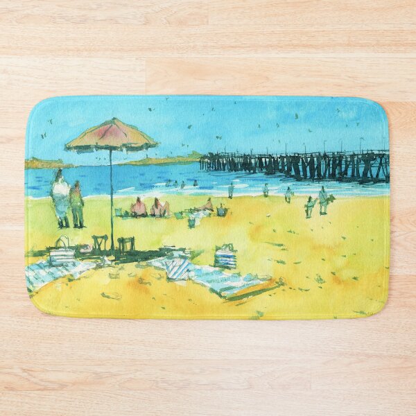 Item preview, Beach Landscape in Watercolor - Jetty/Pier Scene designed and sold by darrenyeoart.